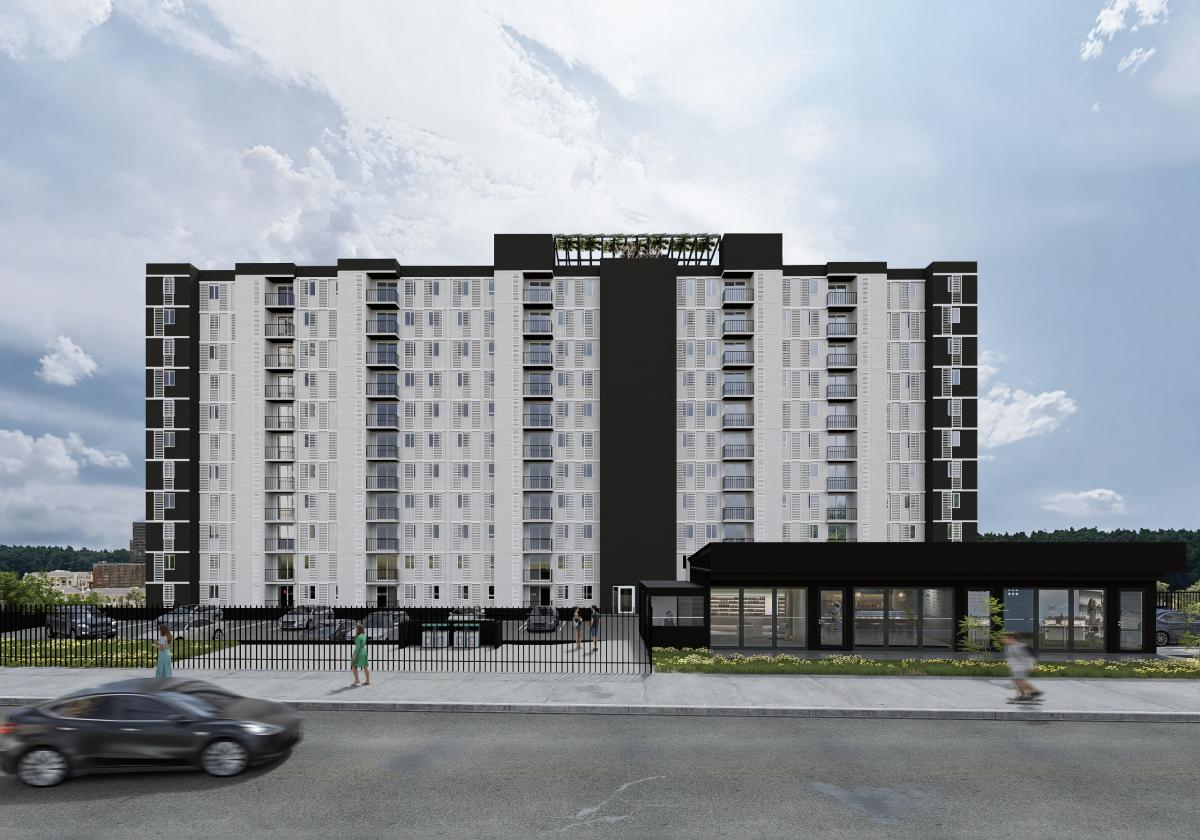 Fachada de la torre B