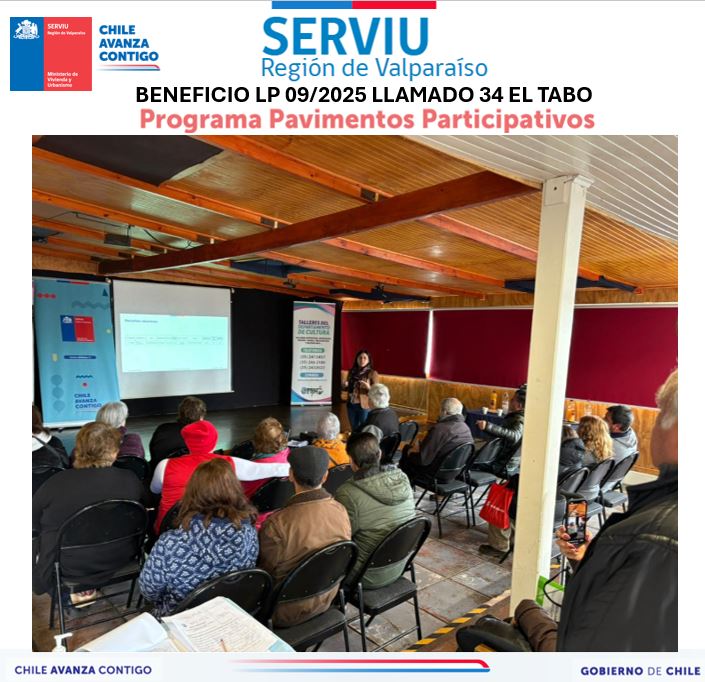 Llamado 34 Programa Pavimentos Participativos El Tabo