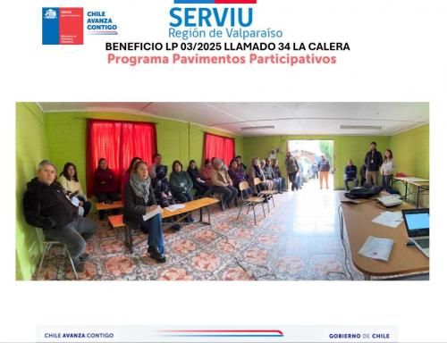 Llamado 34 Programa Pavimentos Participativos La Calera