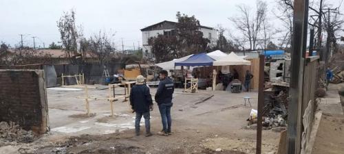 2024-02-19 - Duplas de Serviu y Seremi Minvu en terreno constatando el daño de las viviendas