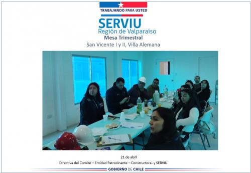 Mesa Trimestral San Vicente I-y-II Villa Alemana 21 de abril