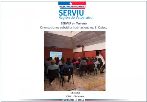 SERVIU en Terreno El Quisco 14 de abril