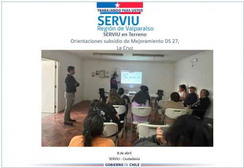 SERVIU en Terreno La Cruz 8 de abril